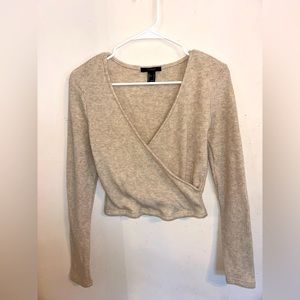 Forever 21 V-Neck Cropped Sweater